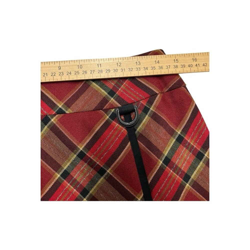 Vintage Y2K Requirements Skirt Women 6 Burgundy Plaid Maxi Preppy Dark Academia - Picture 4 of 11